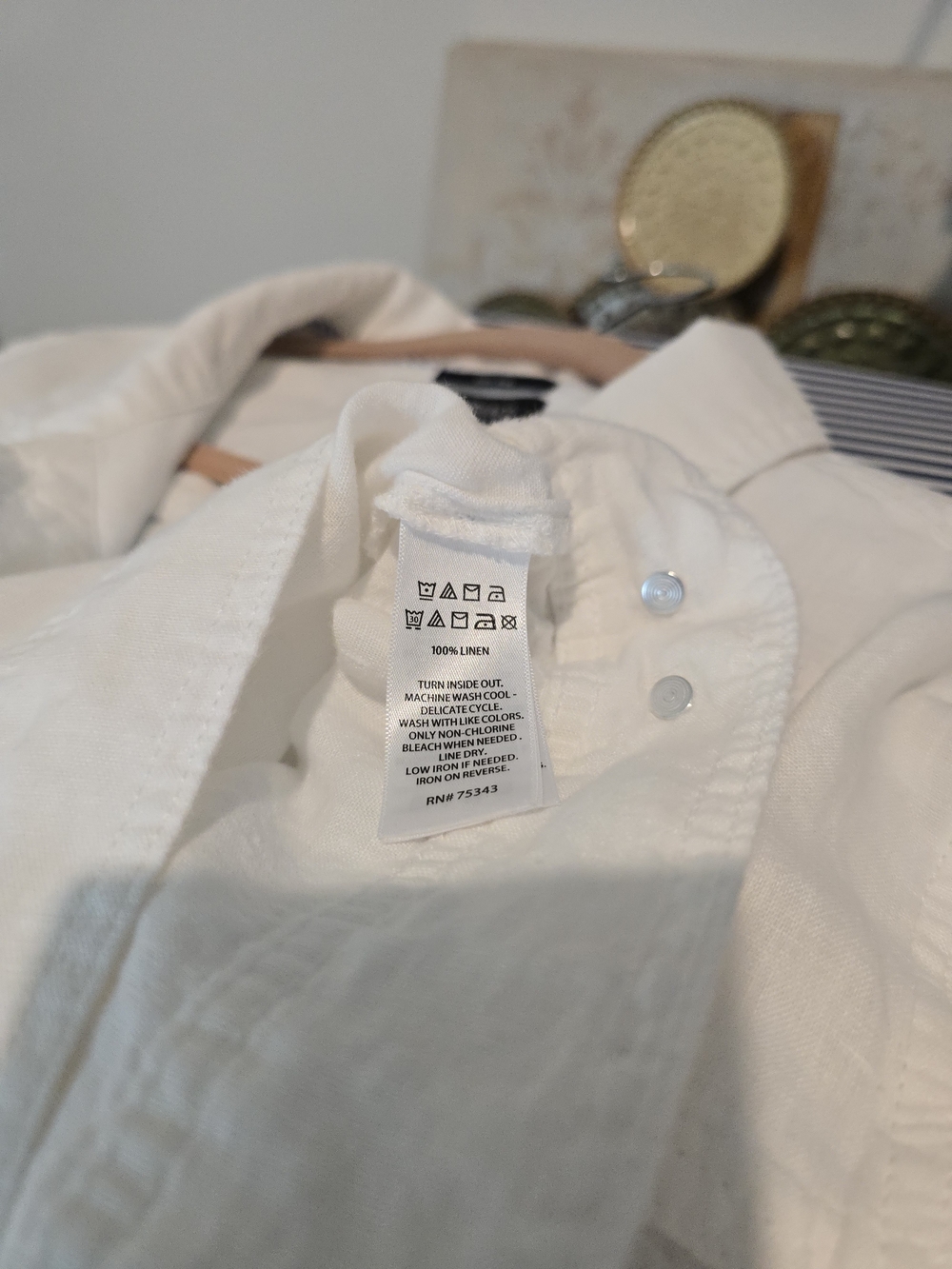 JONES & CO White Linen Jacket Size 2X- Classic Linen - Picture 5 of 5